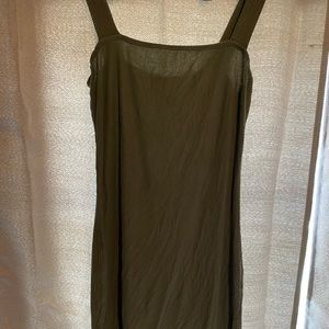 Popular 21 size large green bodycon ribbed dress.
